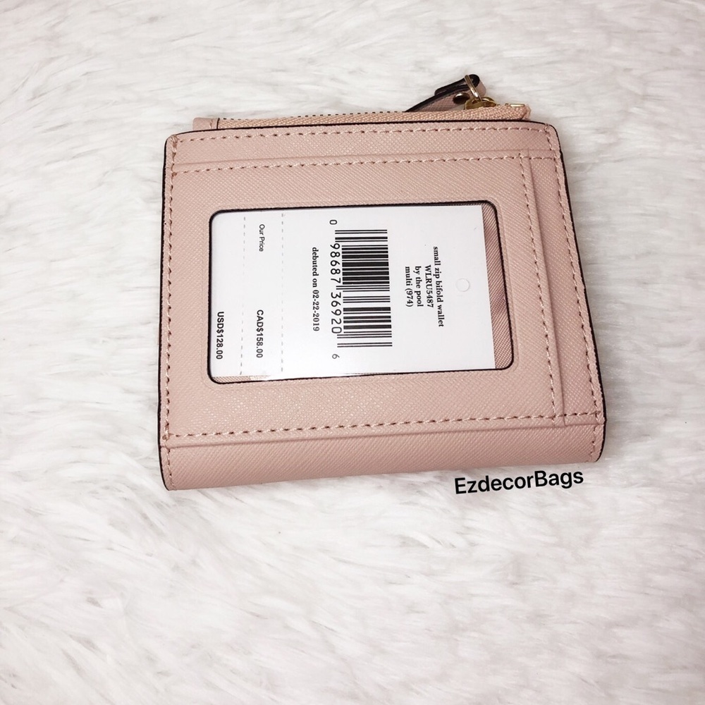 NWT Kate Spade Flamingo Small Zip Bifold Wallet - Picture 2 of 8